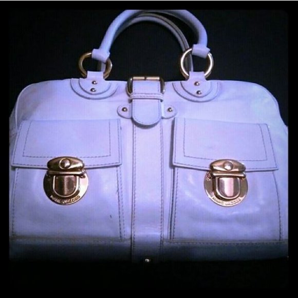 MARC JACOBS VENETIA RESORT WHITE IVORY CALFSKIN LEATHER PURSE BAG womens - Picture 1 of 10